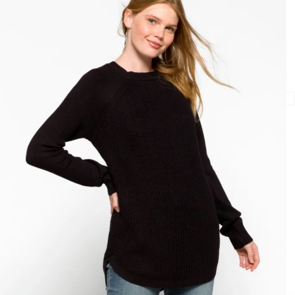 New Rd Style Rowca Cotton Blend Crew Neck Pullover Black Size XXL Stich Fix